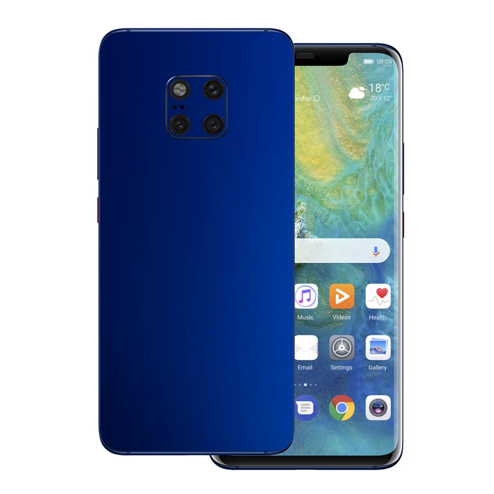 Huawei Mate 20 Pro - Matt króm sötétkék hátlap fólia