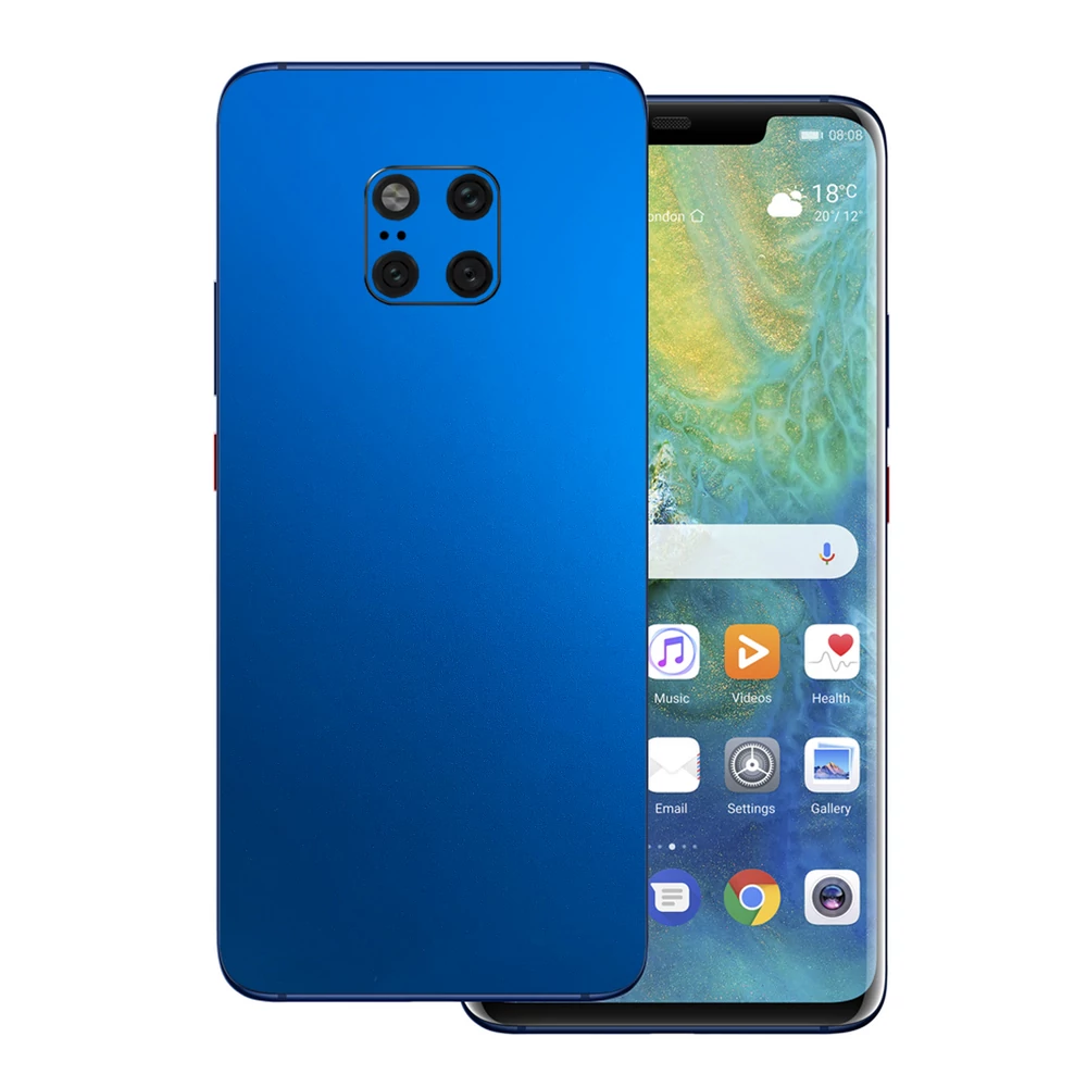 Huawei Mate 20 Pro - Matt króm világoskék hátlap fólia