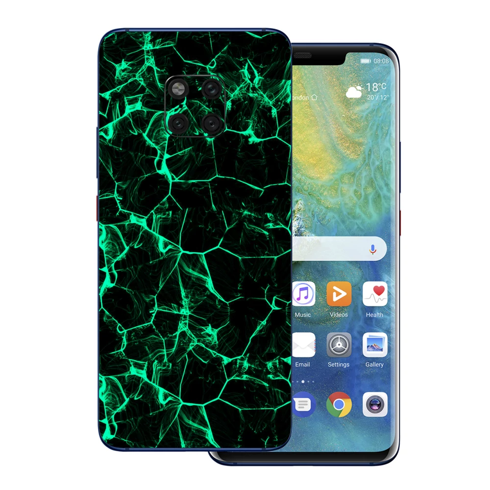Huawei Mate 20 Pro - Zöld füstcsíkos hátlap fólia