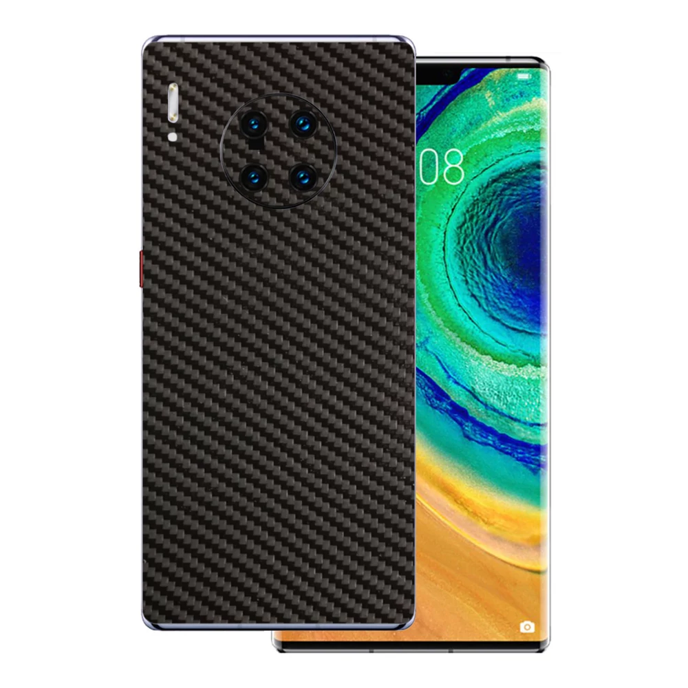 Huawei Mate 30 Pro - 3D fekete karbon hátlap fólia
