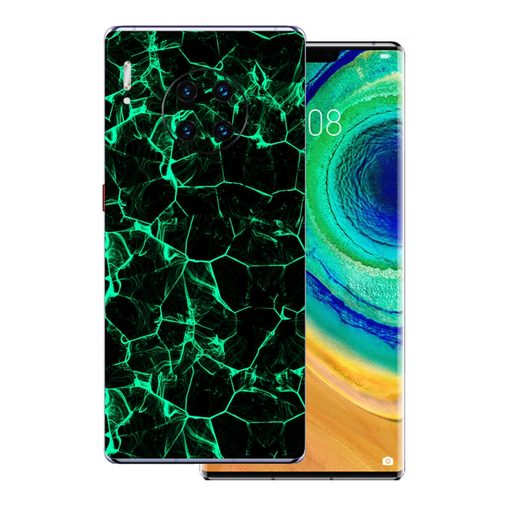 Huawei Mate 30 Pro - Zöld füstcsíkos hátlap fólia