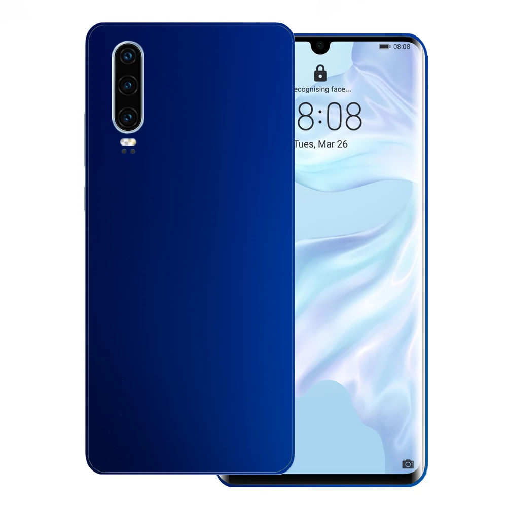 Huawei P30 - Matt króm sötétkék hátlap fólia
