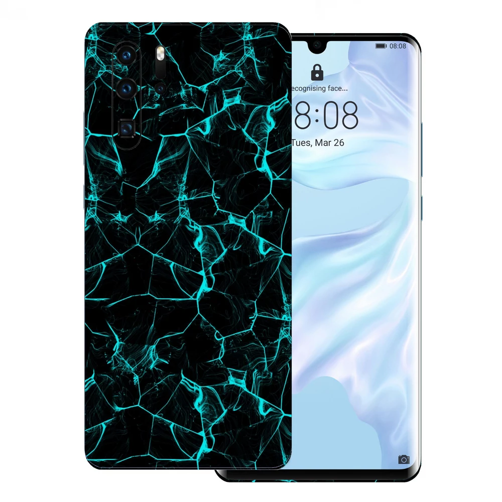 Huawei P30 Pro - Kék füstcsíkos hátlap fólia
