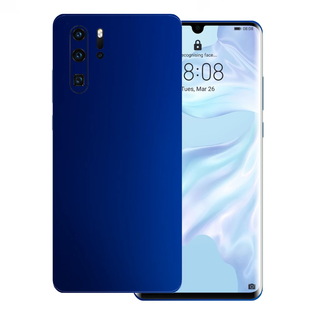 Huawei P30 Pro - Matt króm sötétkék hátlap fólia