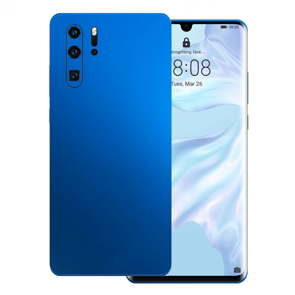 Huawei P30 Pro - Matt króm világoskék hátlap fólia