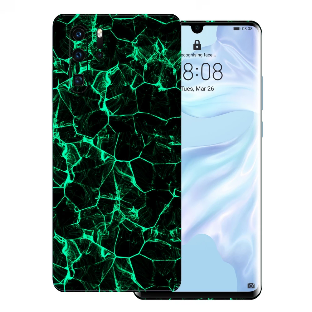 Huawei P30 Pro - Zöld füstcsíkos hátlap fólia