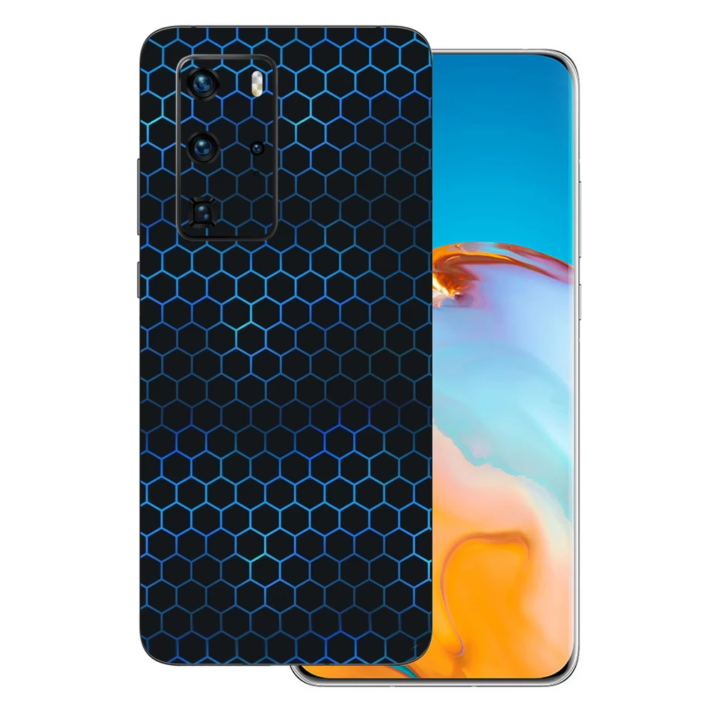 Huawei P40 Pro - Kék méhsejt hátlap fólia