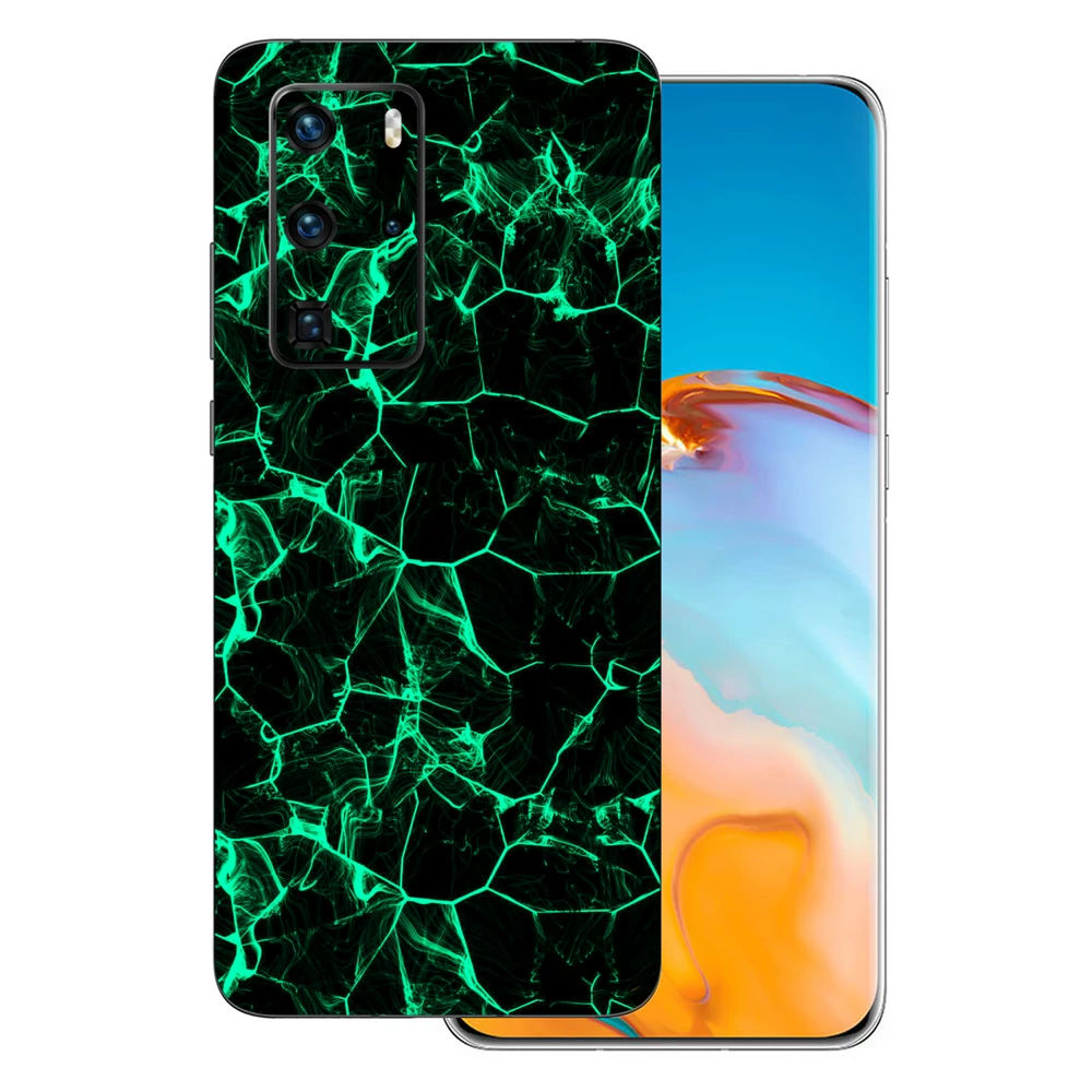 Huawei P40 Pro - Zöld füstcsíkos hátlap fólia