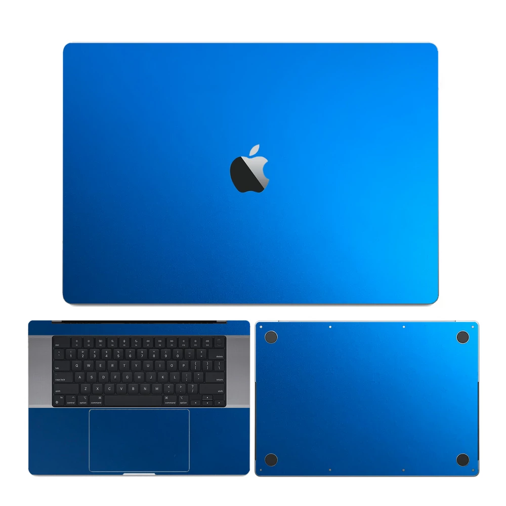 MacBook Pro 13" ( 2019, négy Thunderbolt 3 Port ) - Matt króm világoskék hátlap fólia