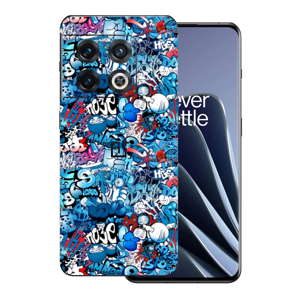 OnePlus 10 Pro - Kék graffiti mintás hátlap fólia