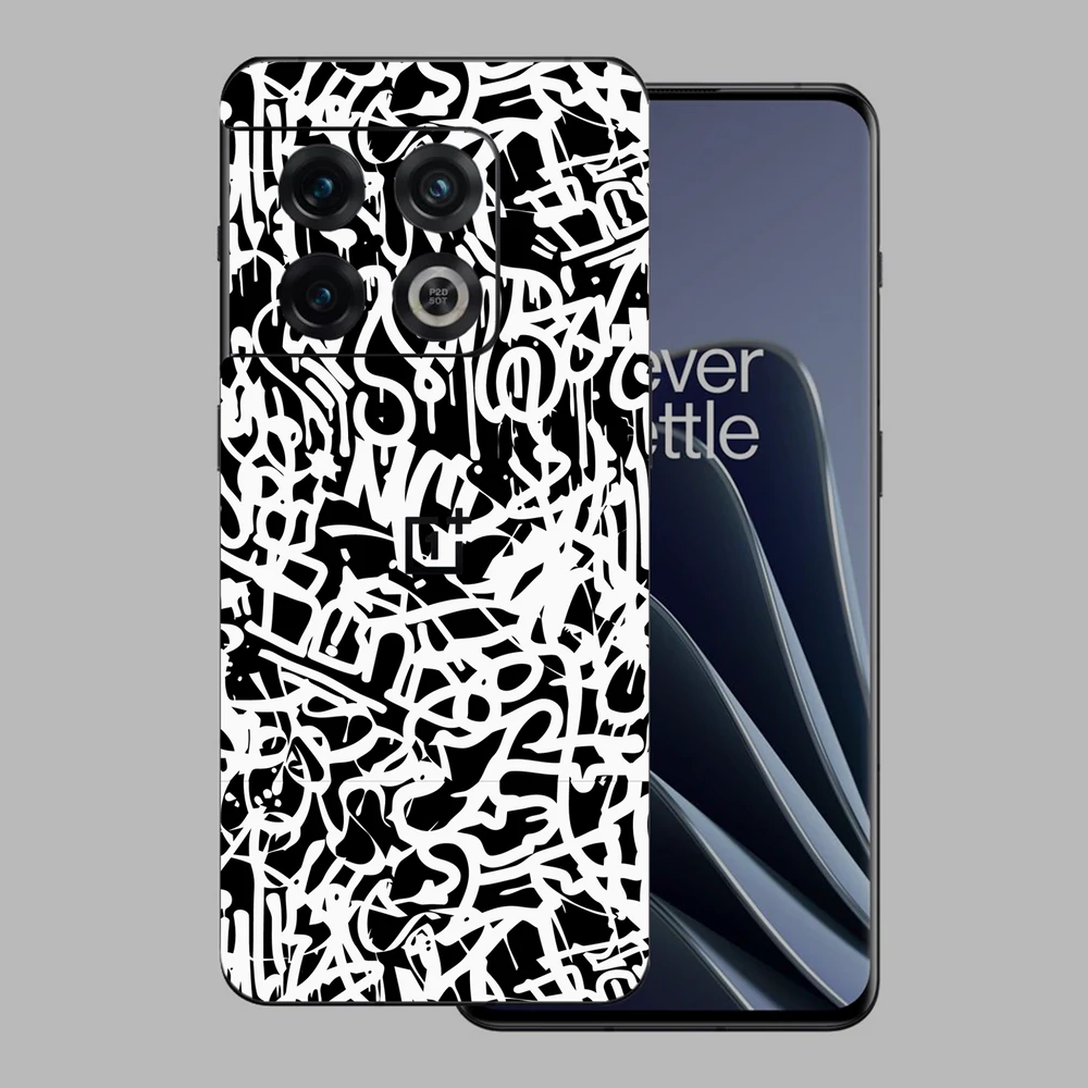 OnePlus 10 Pro - Monokróm graffiti hátlap fólia