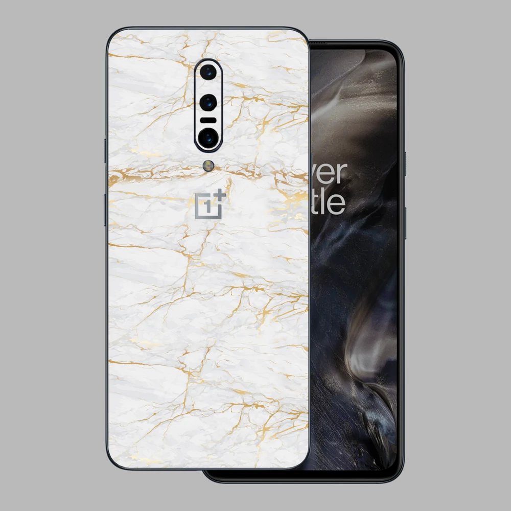 OnePlus 7 Pro - Arany márvány mintás hátlap fólia
