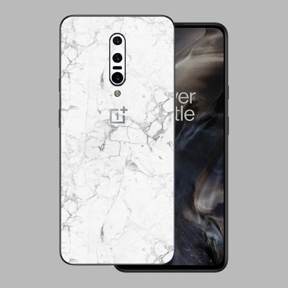 OnePlus 7 Pro - Fehér márvány mintás hátlap fólia