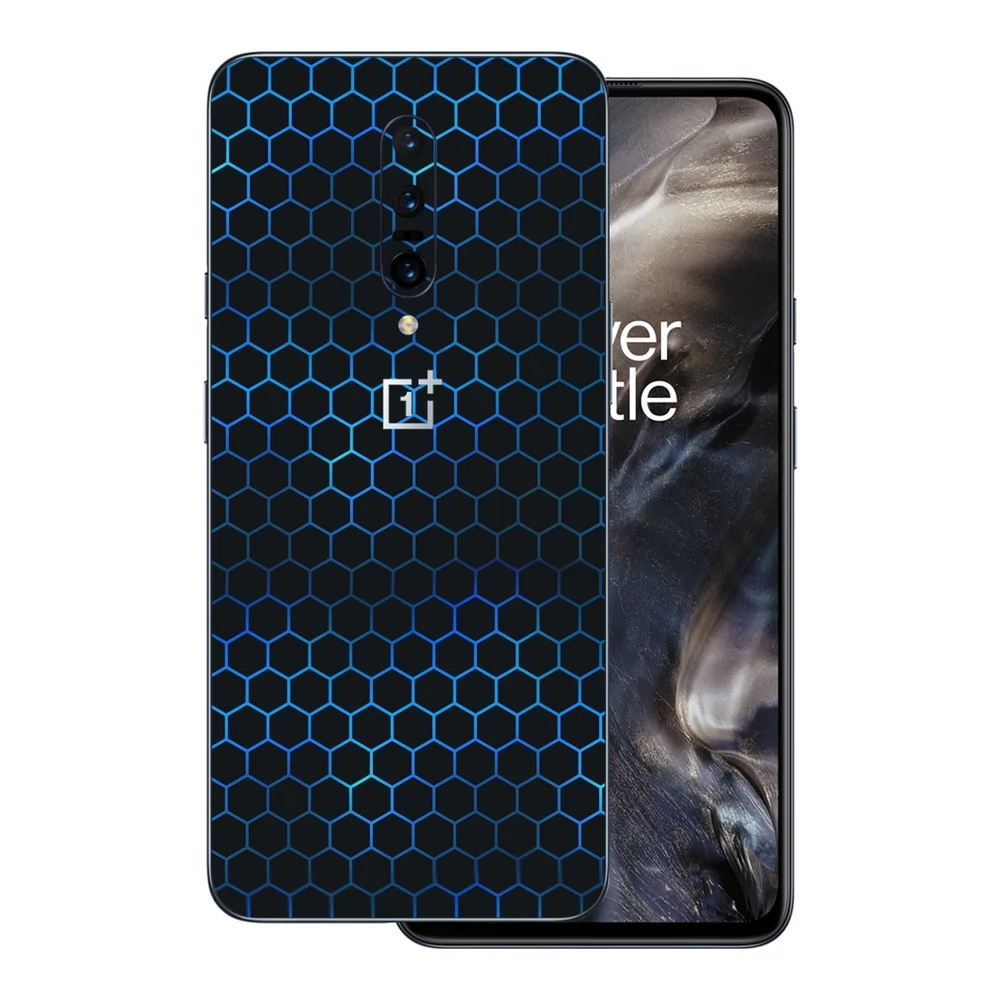 OnePlus 7 Pro - Kék méhsejt hátlap fólia