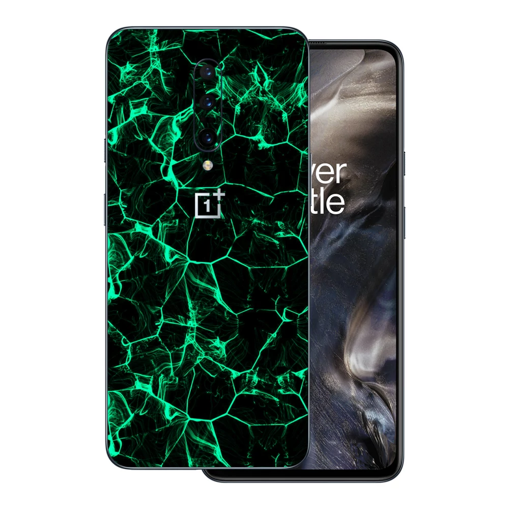 OnePlus 7 Pro - Zöld füstcsíkos hátlap fólia
