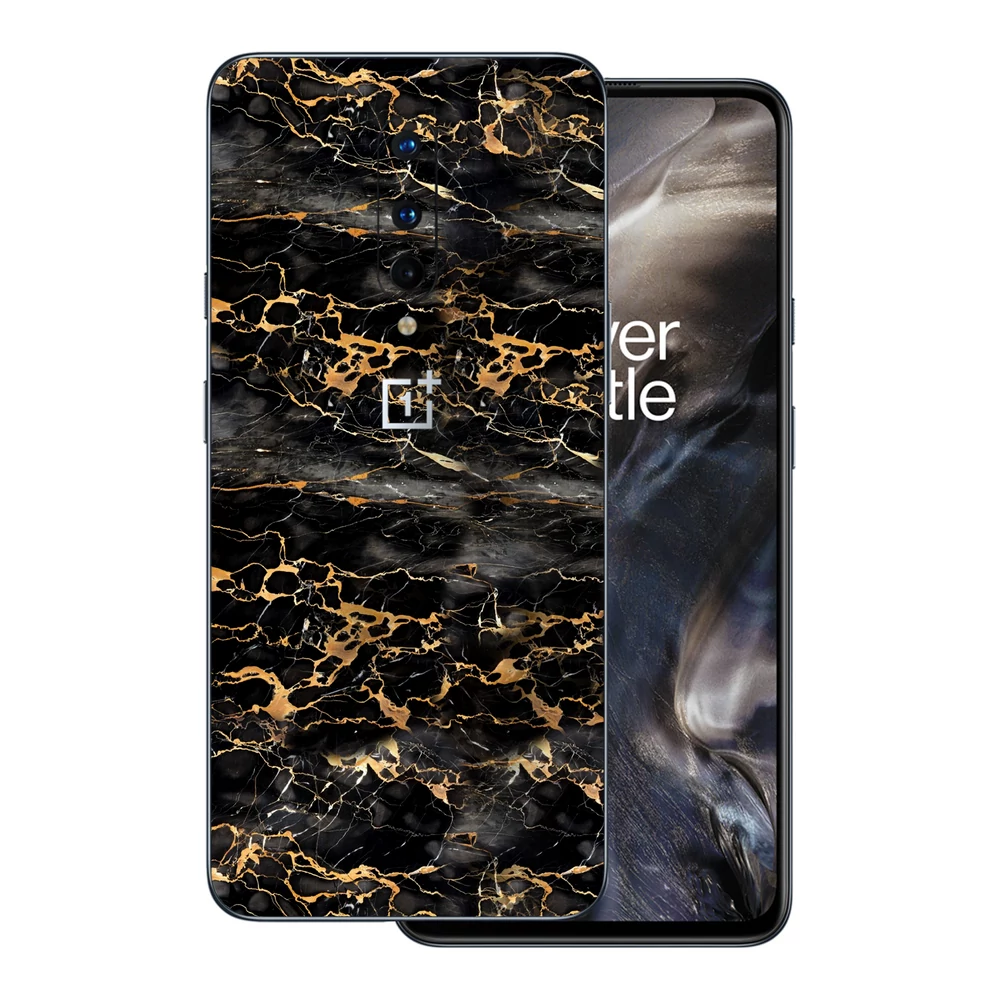 OnePlus 8 - Fekete-arany márvány hátlap fólia