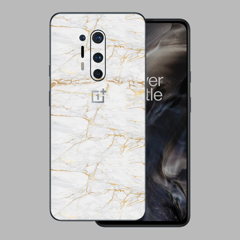 OnePlus 8 Pro - Arany márvány mintás hátlap fólia