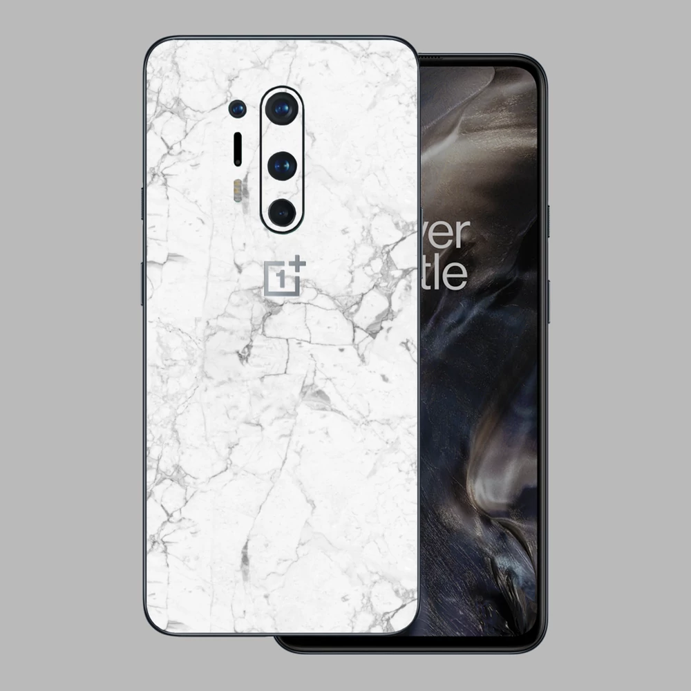 OnePlus 8 Pro - Fehér márvány mintás hátlap fólia