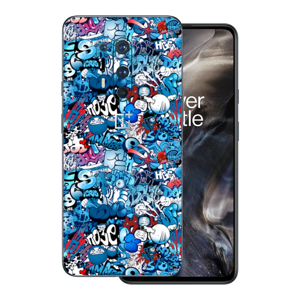 OnePlus 8 Pro - Kék graffiti mintás hátlap fólia