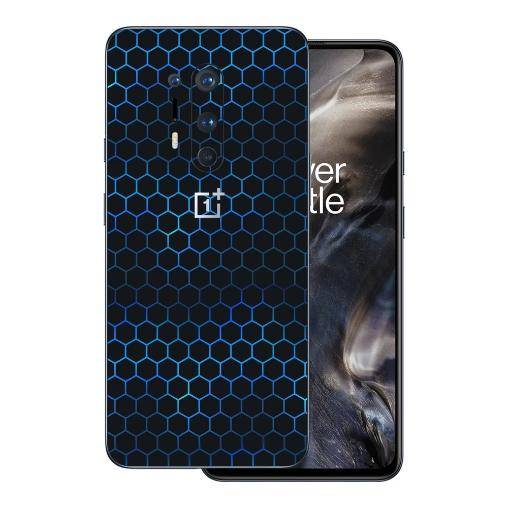 OnePlus 8 Pro - Kék méhsejt hátlap fólia