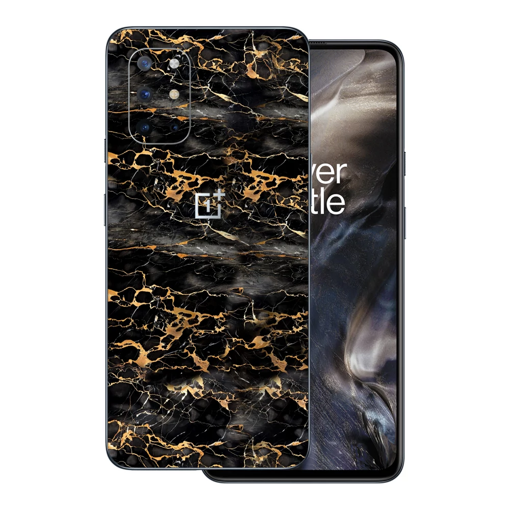 OnePlus 8T - Fekete-arany márvány hátlap fólia