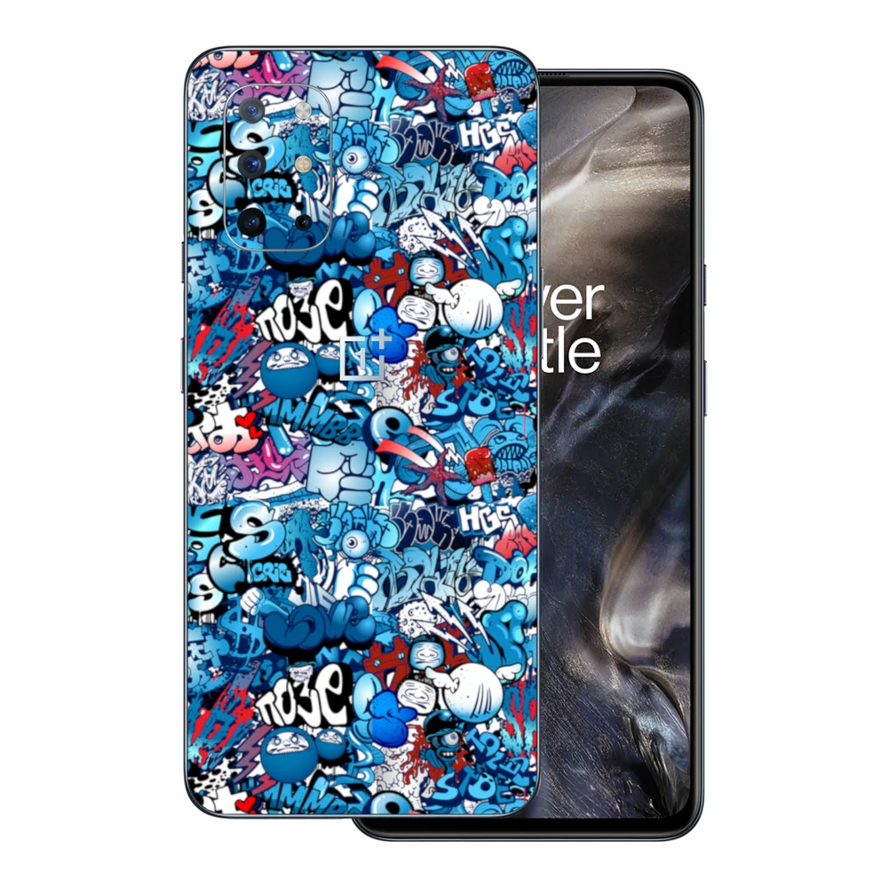 OnePlus 8T - Kék graffiti mintás hátlap fólia