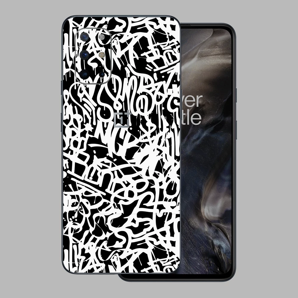 OnePlus 8T - Monokróm graffiti hátlap fólia