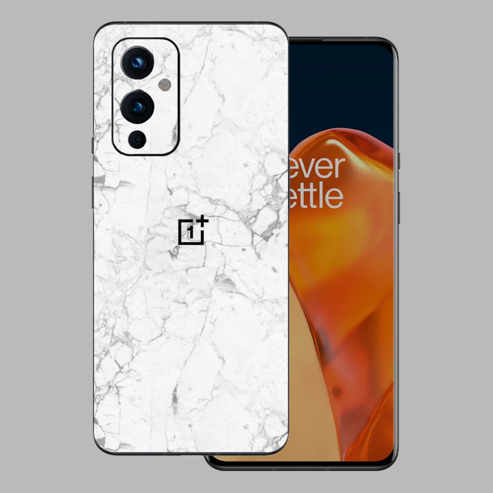OnePlus 9 - Fehér márvány mintás hátlap fólia