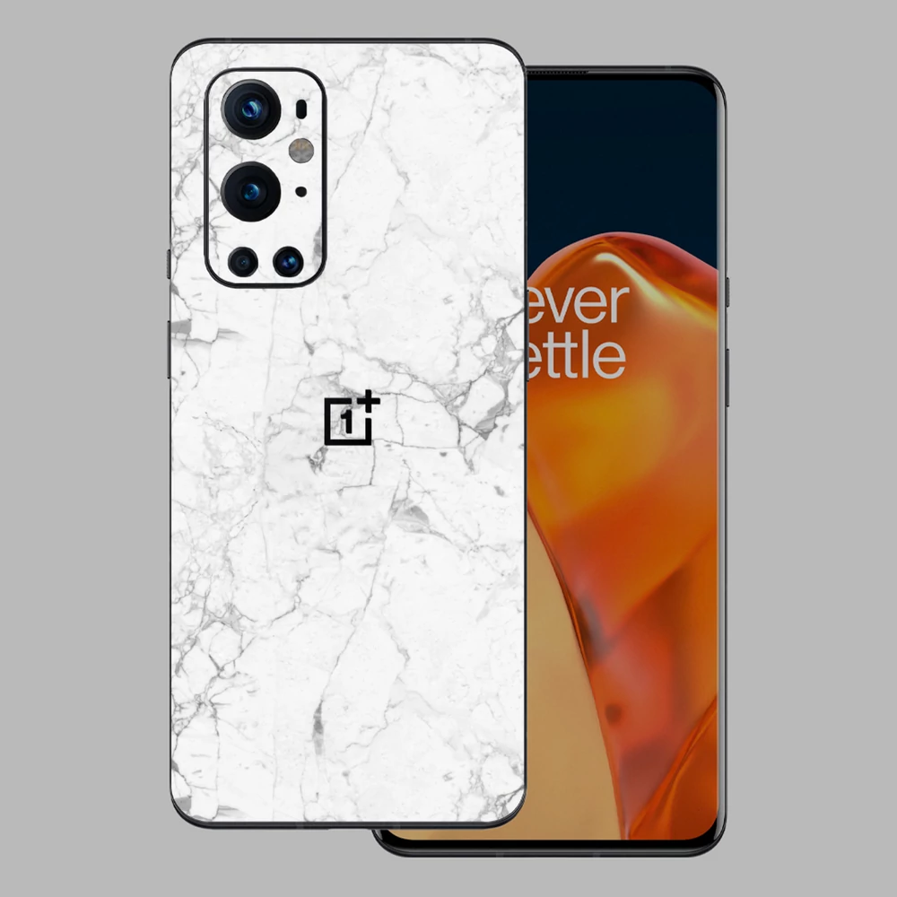 OnePlus 9 Pro - Fehér márvány mintás hátlap fólia