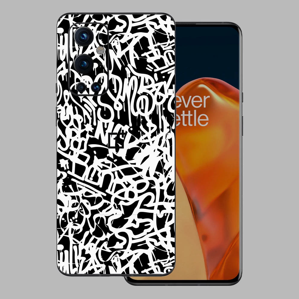 OnePlus 9 Pro - Monokróm graffiti hátlap fólia