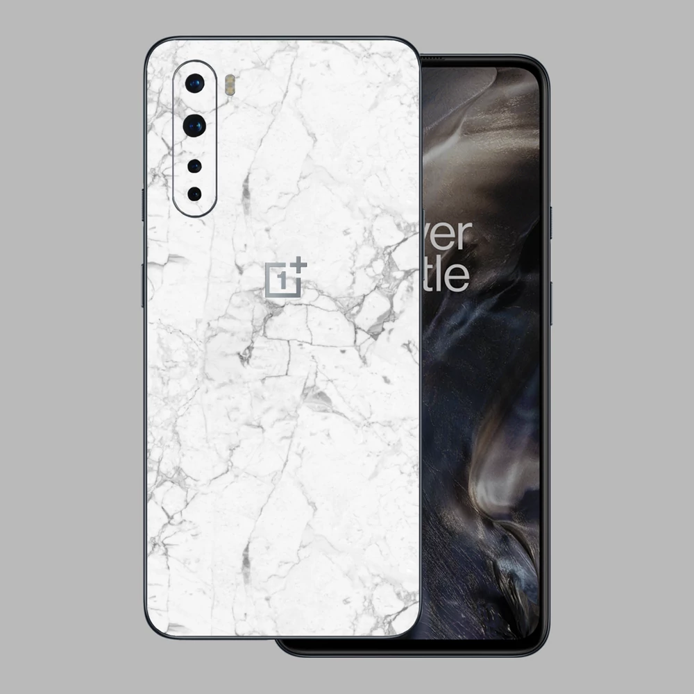 OnePlus Nord - Fehér márvány mintás hátlap fólia
