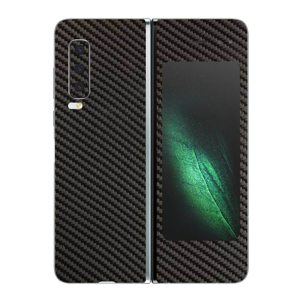 Samsung Galaxy Fold - 3D fekete karbon hátlap fólia