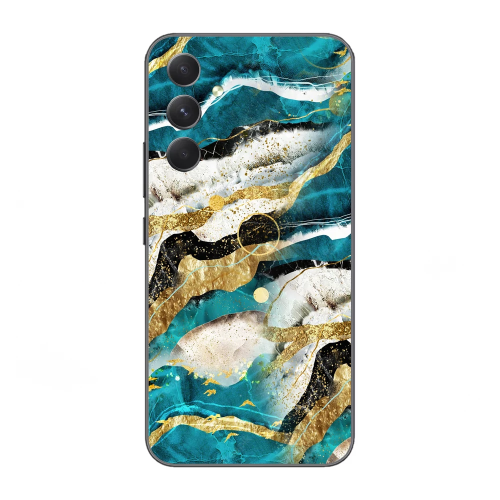 Galaxy A24 - Kék agata mintás hátlap fólia