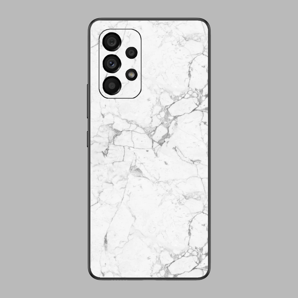 Galaxy A53 - Fehér márvány mintás hátlap fólia
