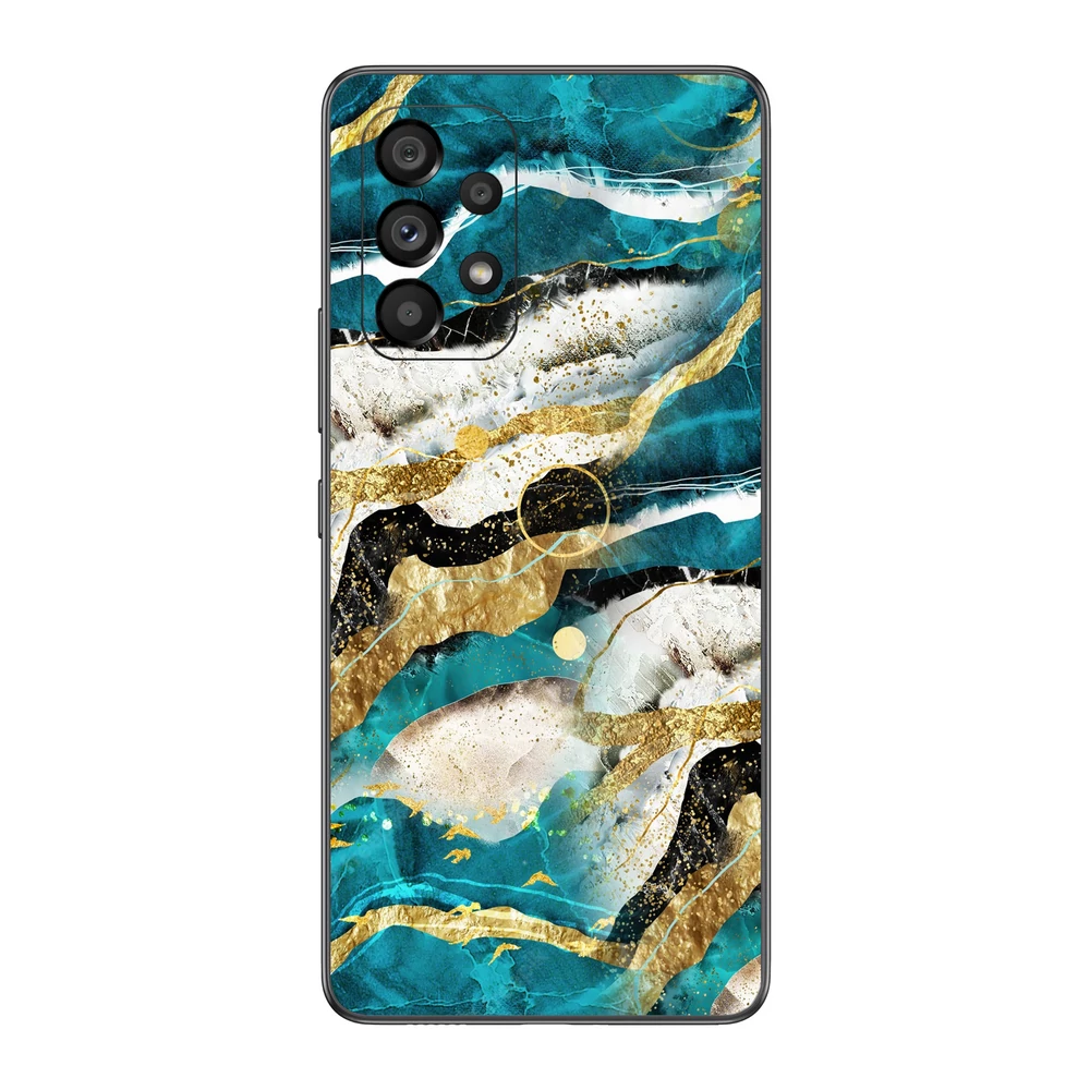 Galaxy A53 - Kék agata mintás hátlap fólia