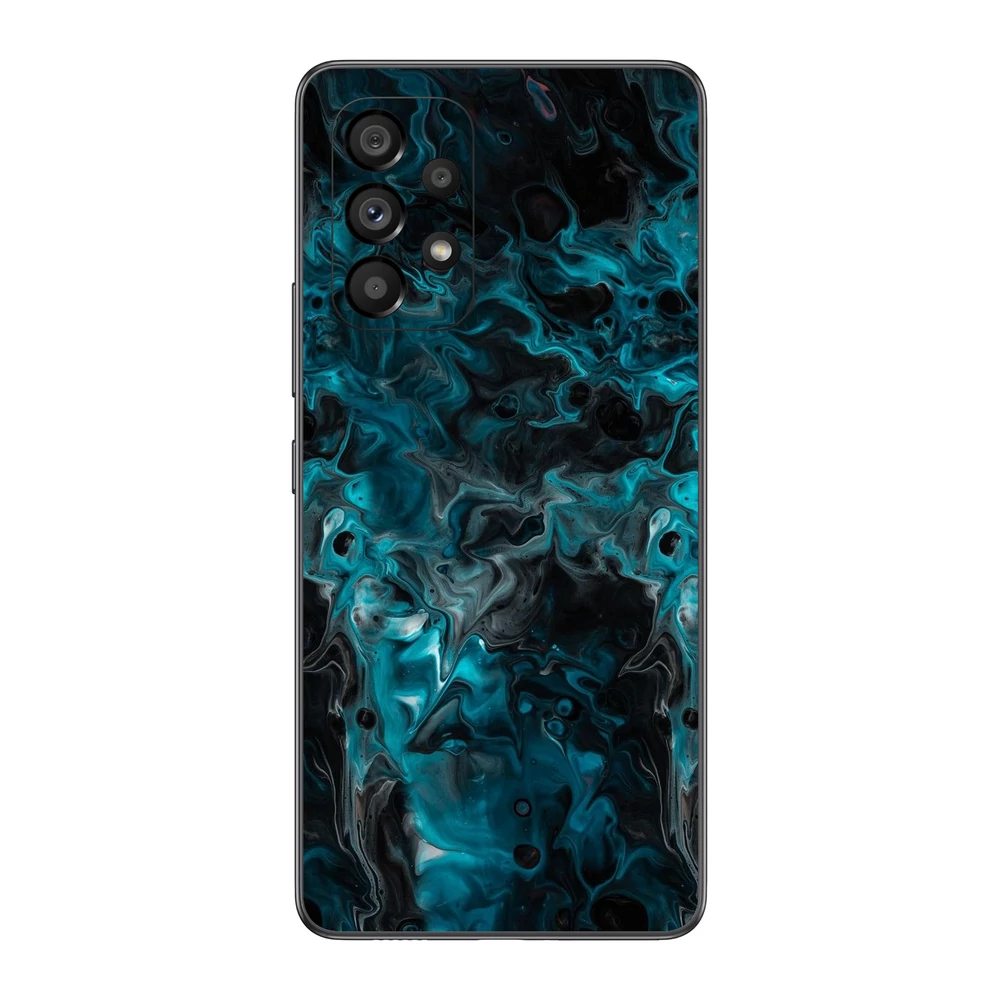 Galaxy A53 - Kék márvány mintás hátlap fólia