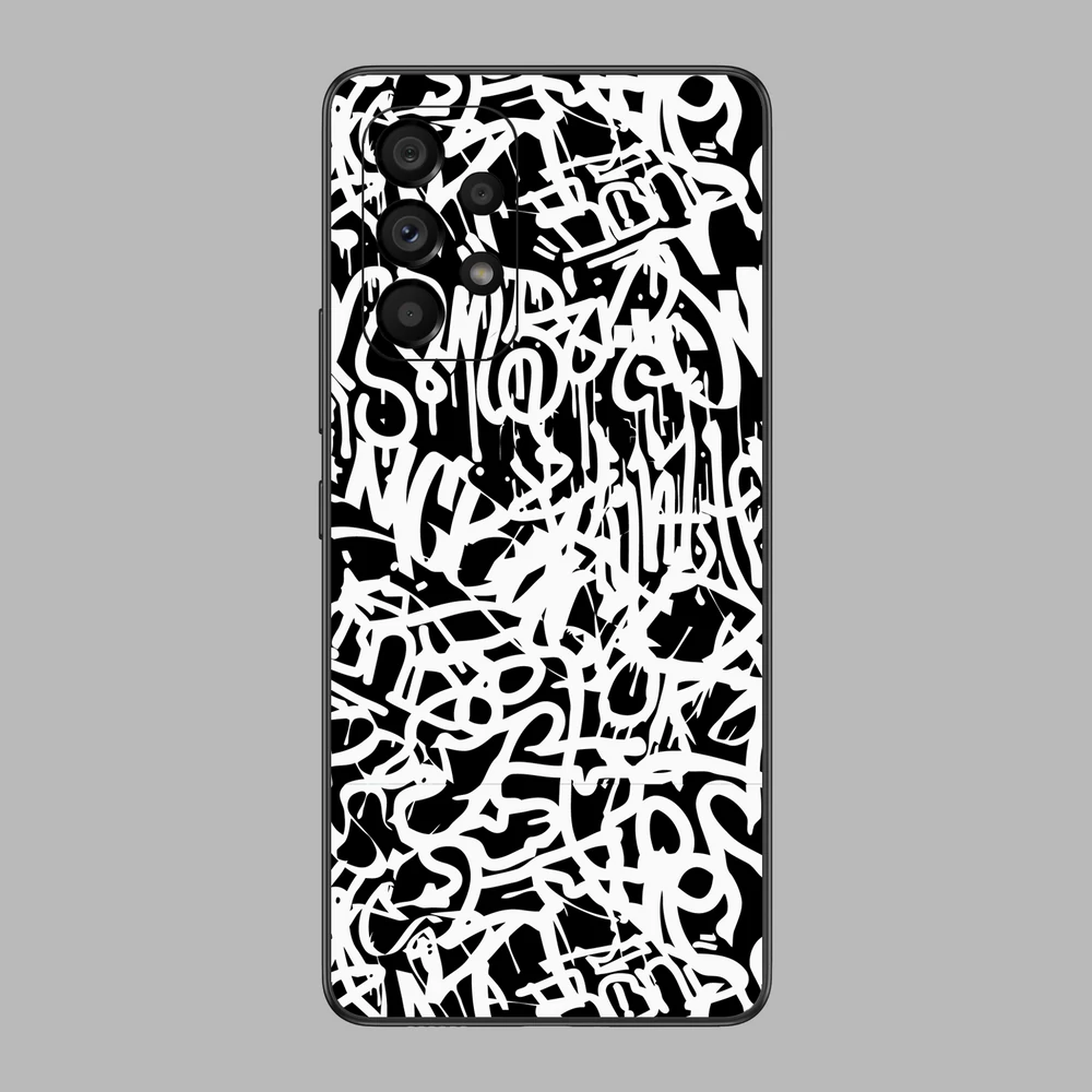 Galaxy A53 - Monokróm graffiti hátlap fólia