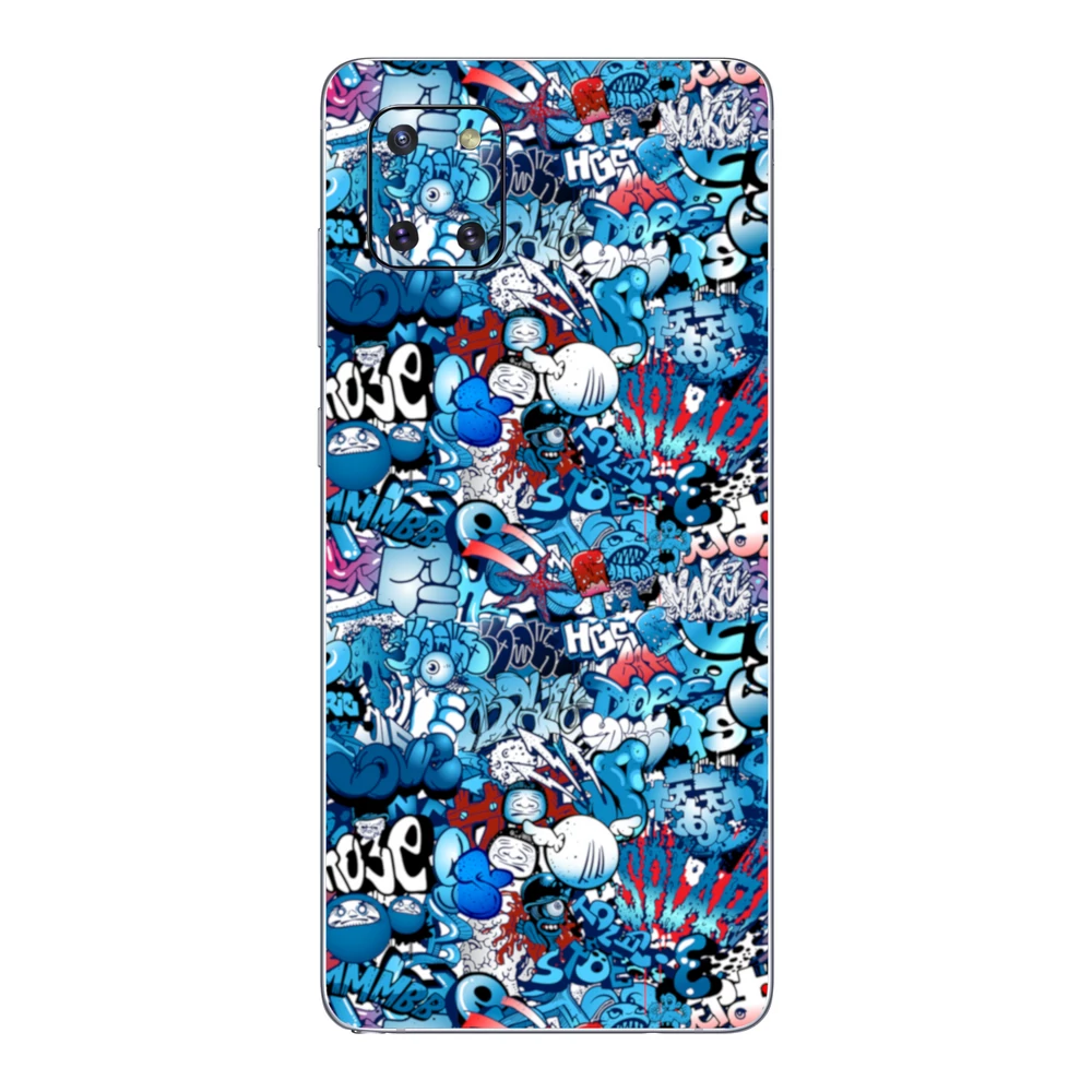 Samsung Galaxy Note 10 Lite - Kék graffiti mintás hátlap fólia