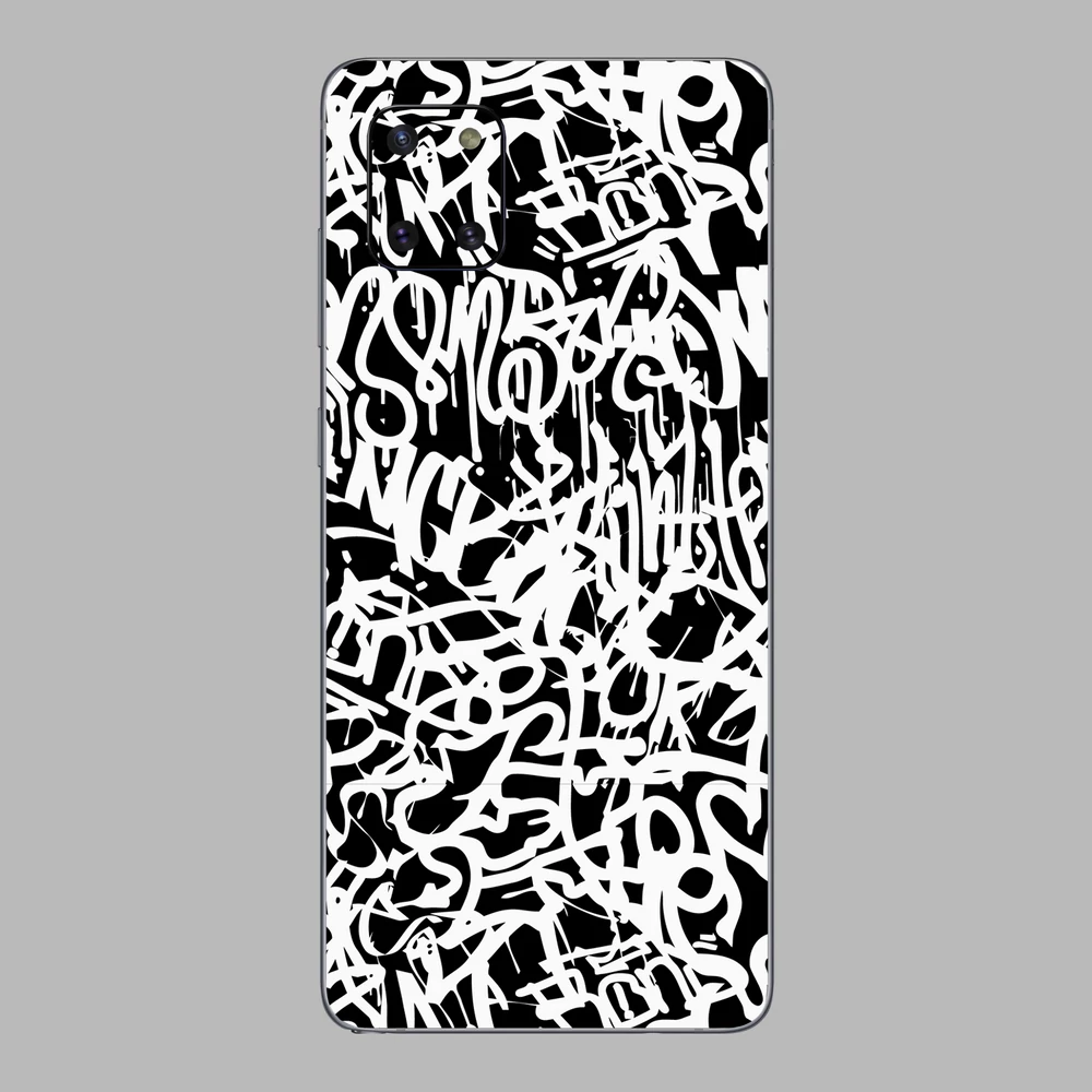 Samsung Galaxy Note 10 Lite - Monokróm graffiti hátlap fólia