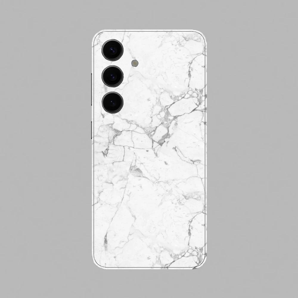 Samsung Galaxy S24 - Fehér márvány mintás hátlap fólia