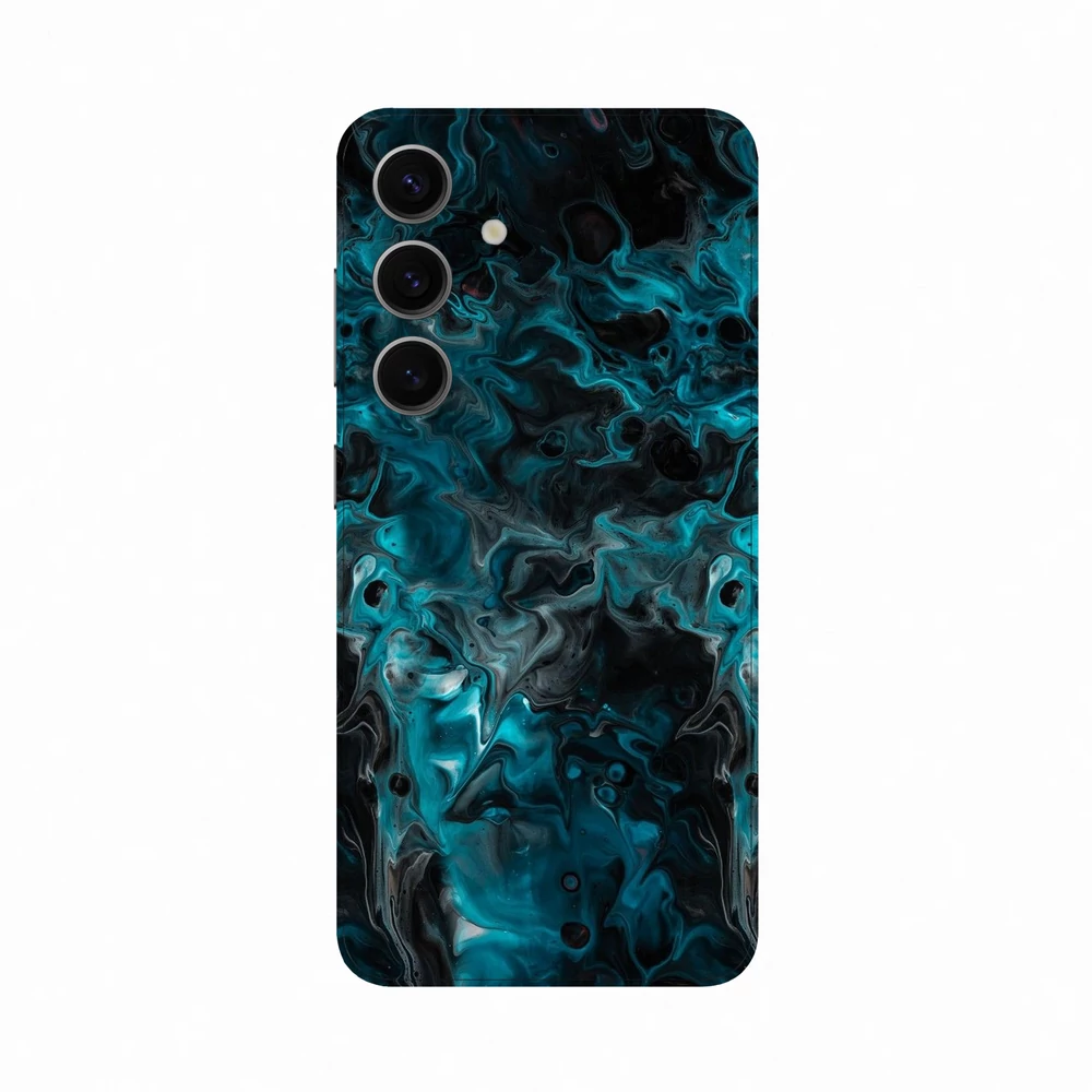 Samsung Galaxy S24 - Kék márvány mintás hátlap fólia