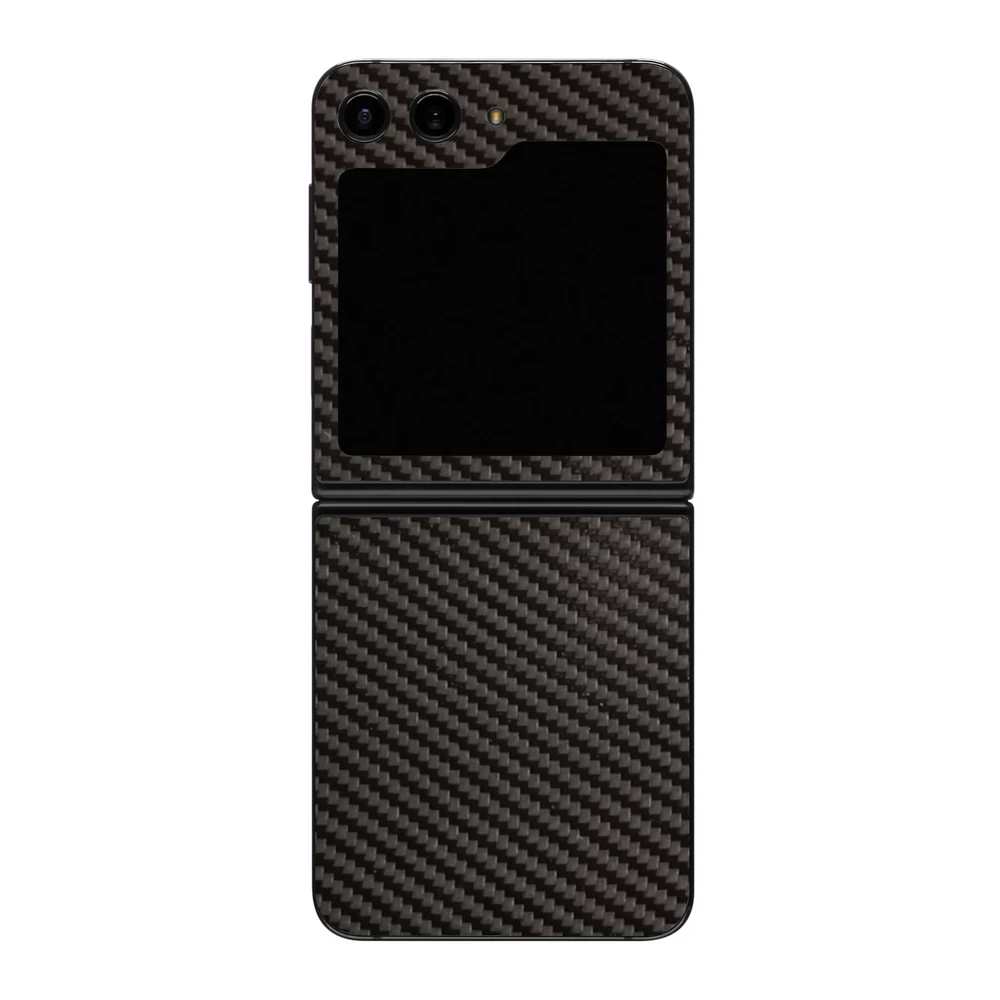 Galaxy Z Flip 6 - 3D fekete karbon hátlap fólia