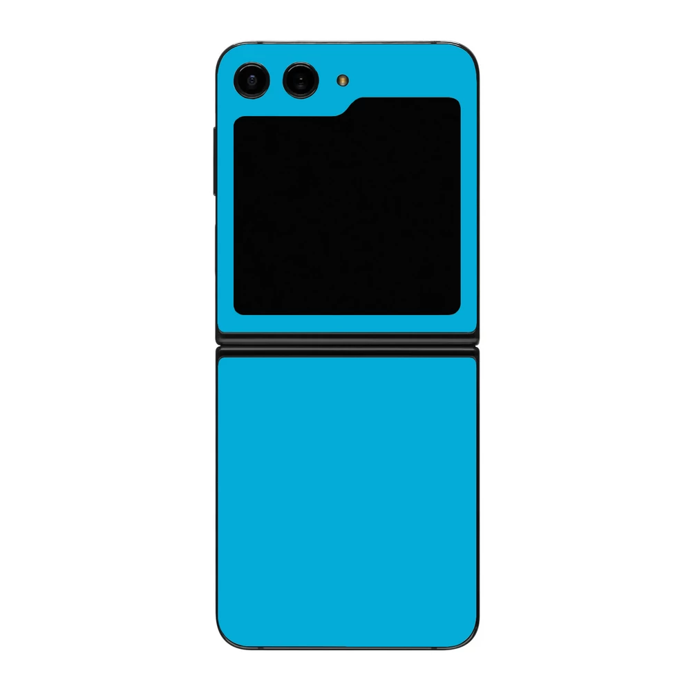 Galaxy Z Flip 6 - Fényes metál világoskék hátlap fólia