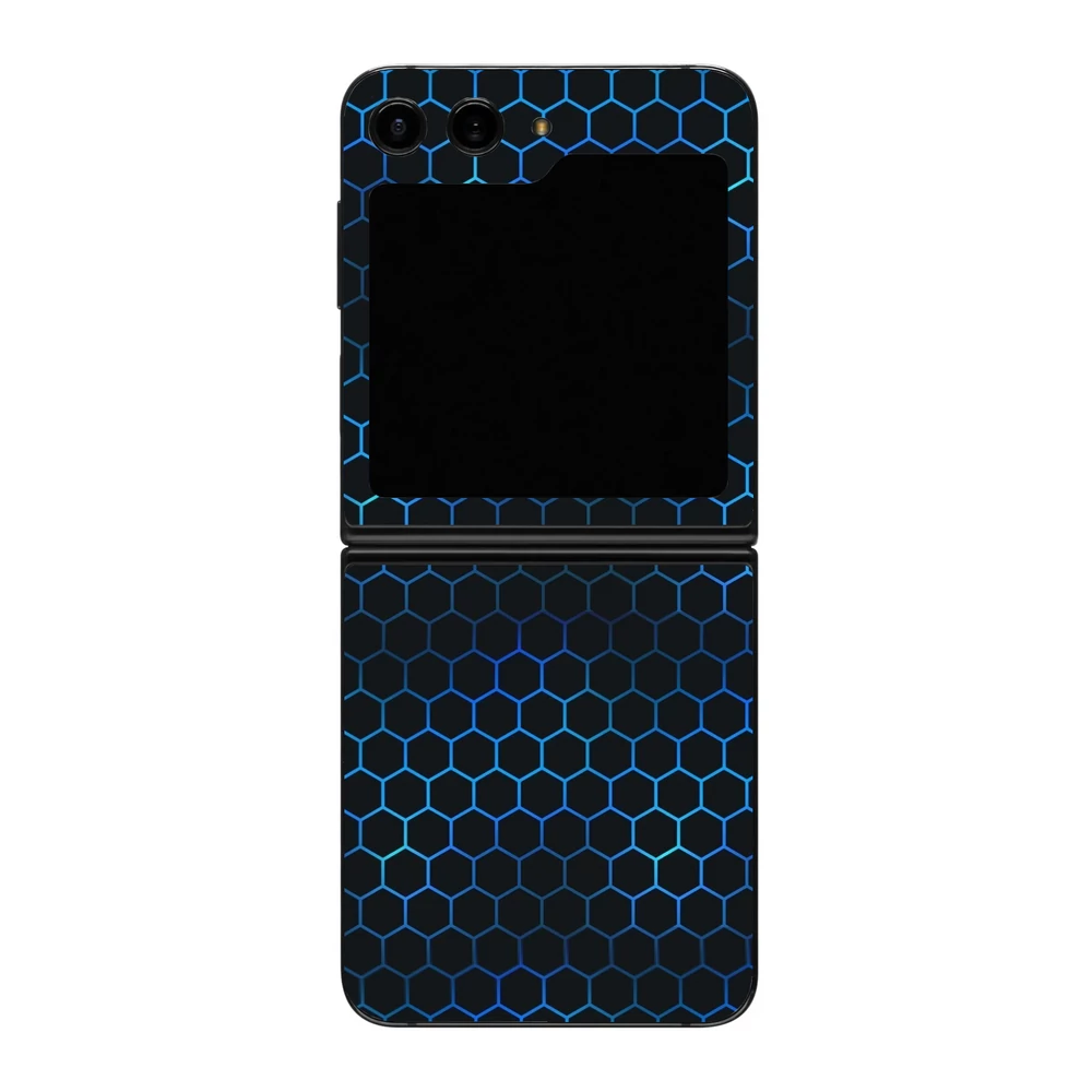 Galaxy Z Flip 6 - Kék méhsejt hátlap fólia