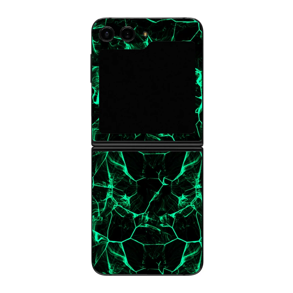 Galaxy Z Flip 6 - Zöld füstcsíkos hátlap fólia