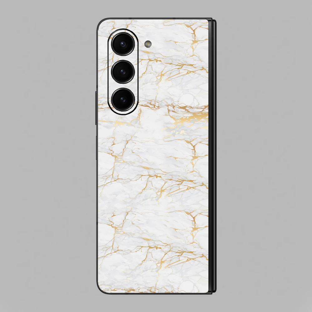 Galaxy Z Fold 6 - Arany márvány mintás hátlap fólia