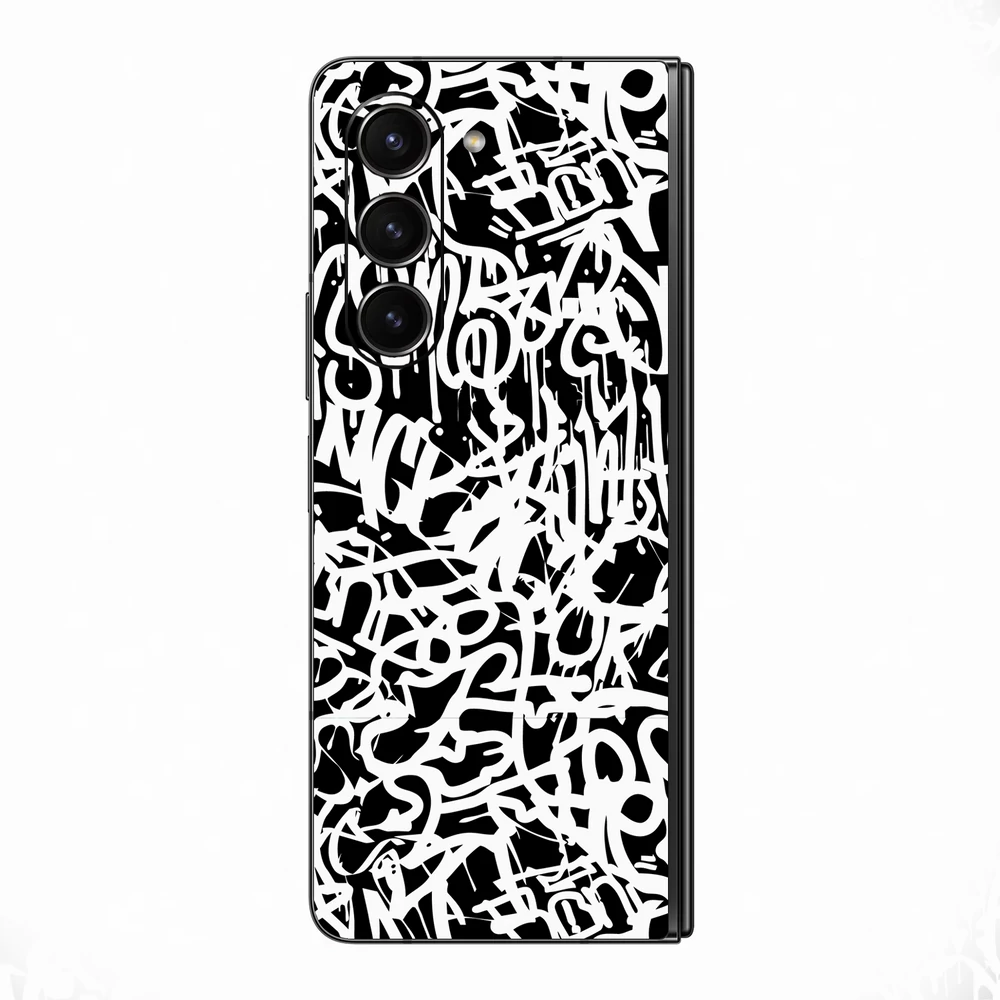 Galaxy Z Fold 6 - Monokróm graffiti hátlap fólia