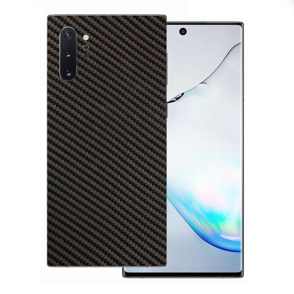 Samsung Galaxy Note 10 Plus 5G - 3D fekete karbon hátlap fólia