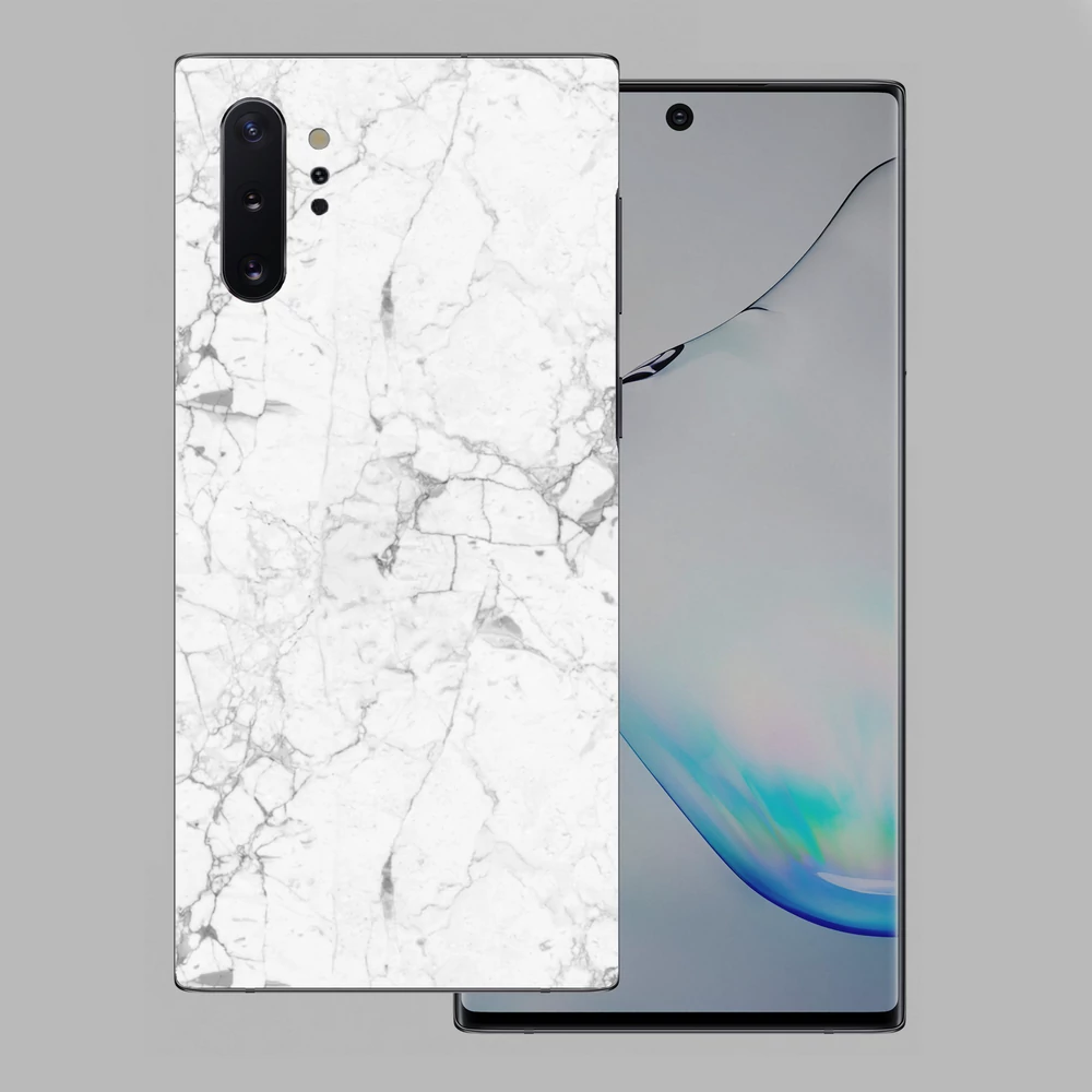 Samsung Galaxy Note 10 Plus 5G - Fehér márvány mintás hátlap fólia