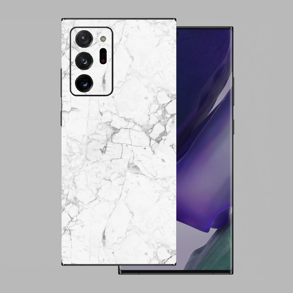 Samsung Galaxy Note 20 Ultra - Fehér márvány mintás hátlap fólia